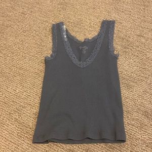 dark blue lace tank john galt